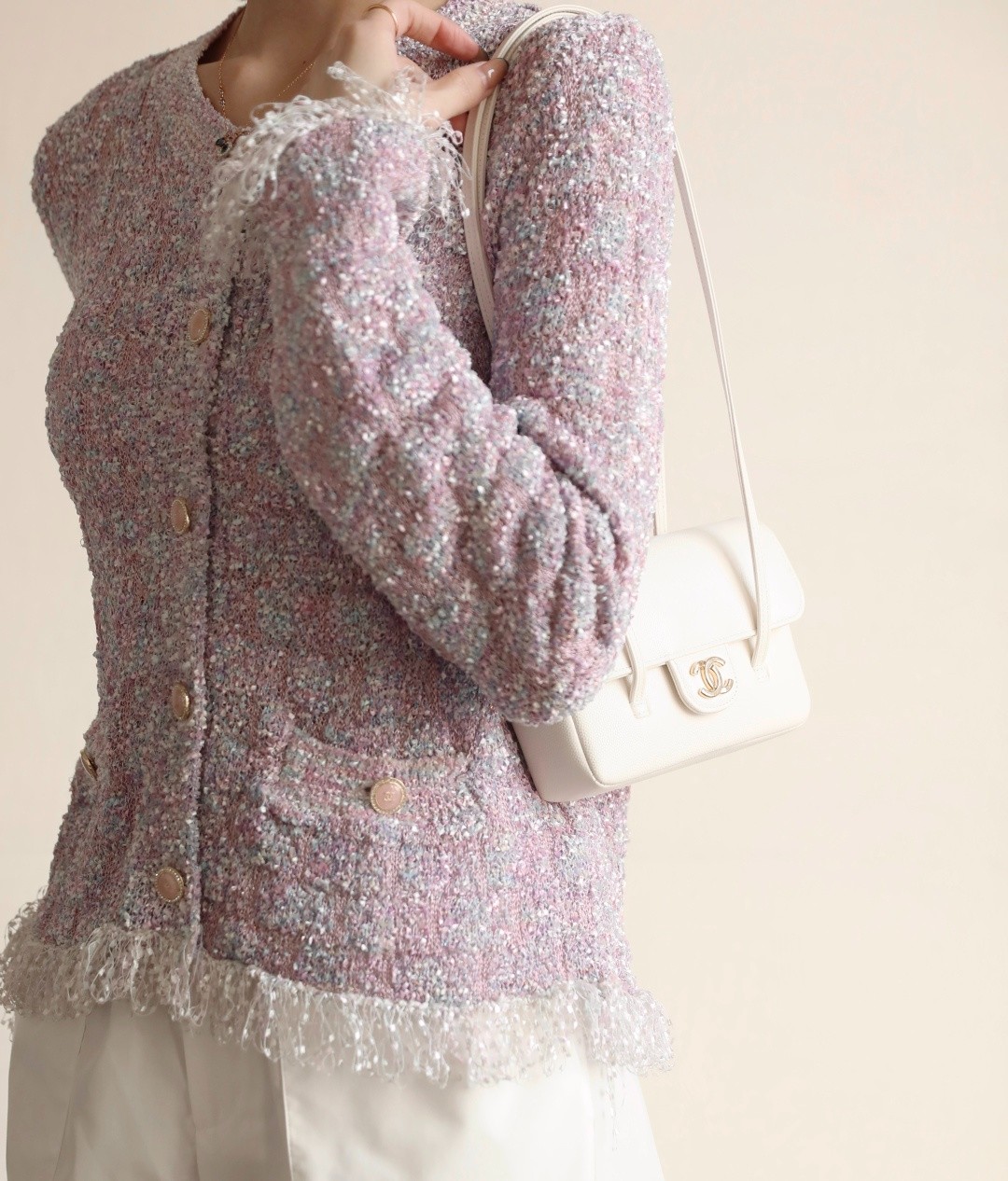 26P春夏皮肩帶Mini手拿包白色_7