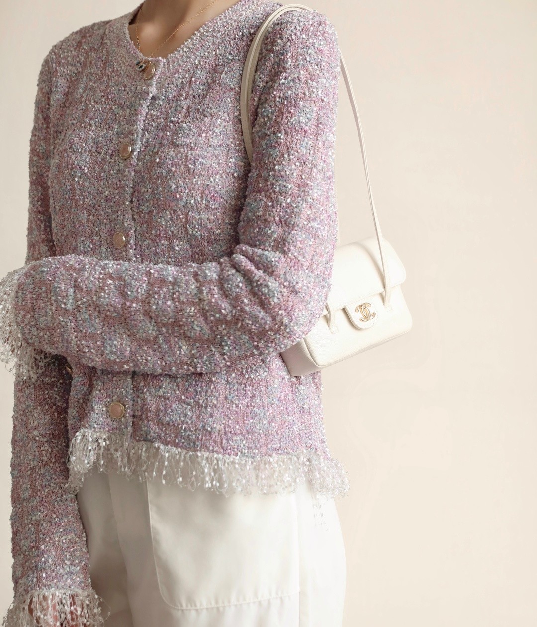 26P春夏皮肩帶Mini手拿包白色_2