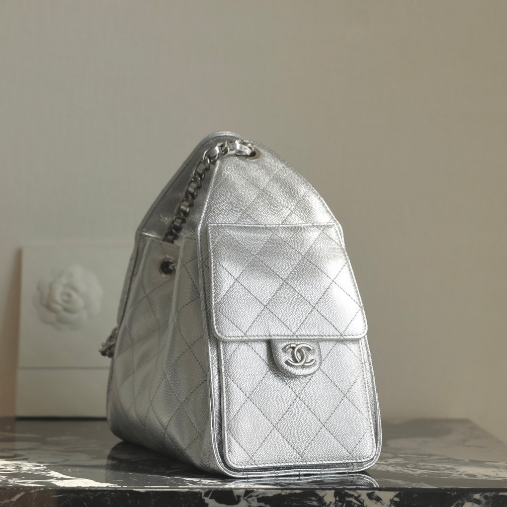 26C新色25Bag小號金屬銀/銀扣_6