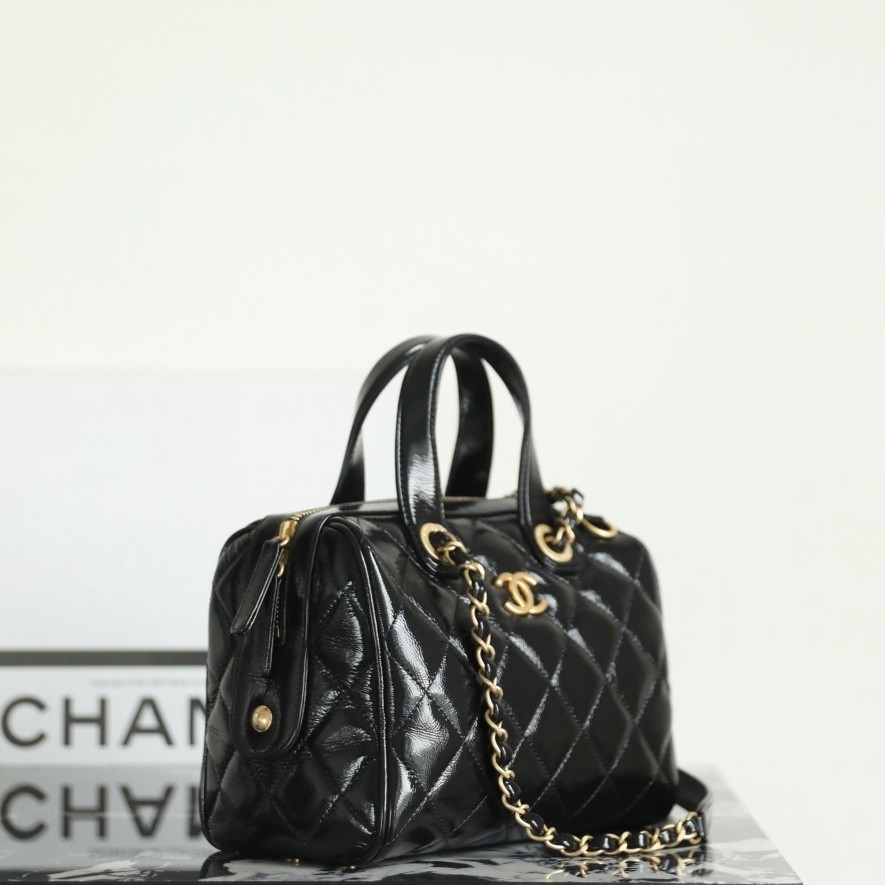 25A油蠟皮保齡球包小號 黑色_5