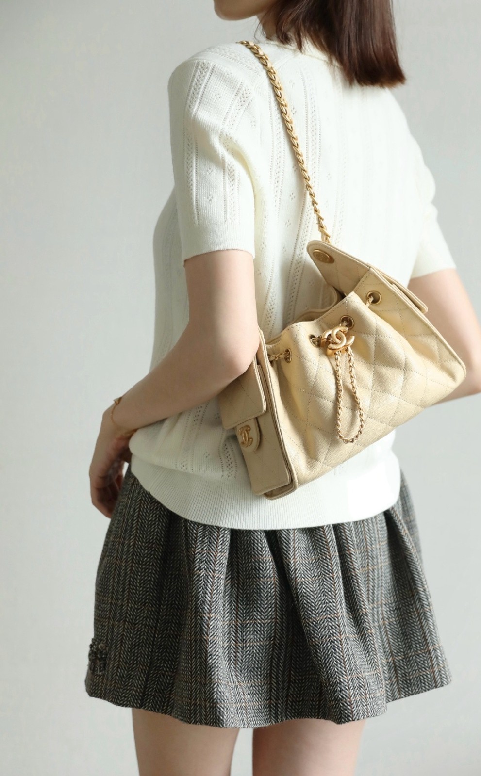 26S 25Bag Mini Handbag球紋杏色_17