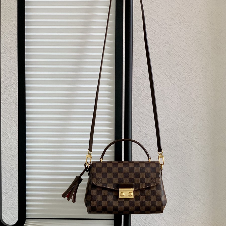 CROISETTE DAMIER啡格郵差包N53000_30