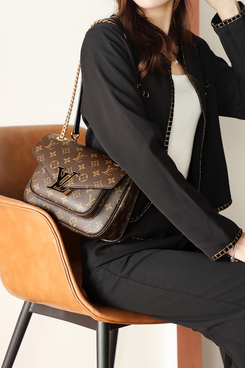 Rassy郵差鏈條包 M45592_19