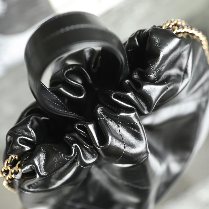 22Bag 雙肩背包 小牛黑色小號_4