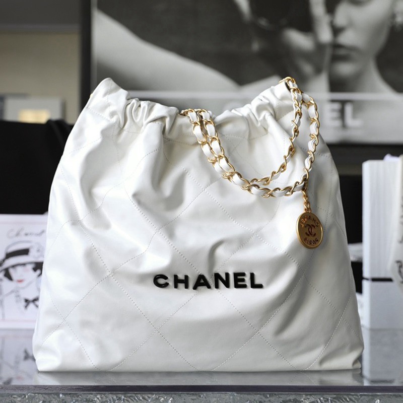 22Bag 白色 黑扣 中號_1