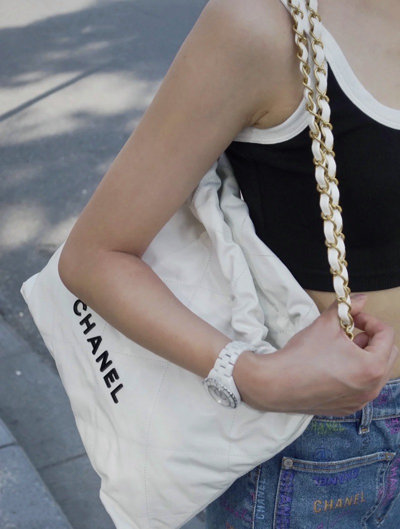 22Bag小號 白色/黑扣_15