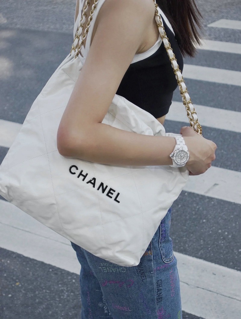 22Bag小號 白色/黑扣_16