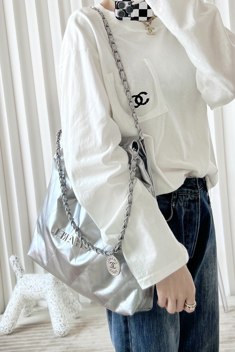 22Bag 金屬銀色 中號_10