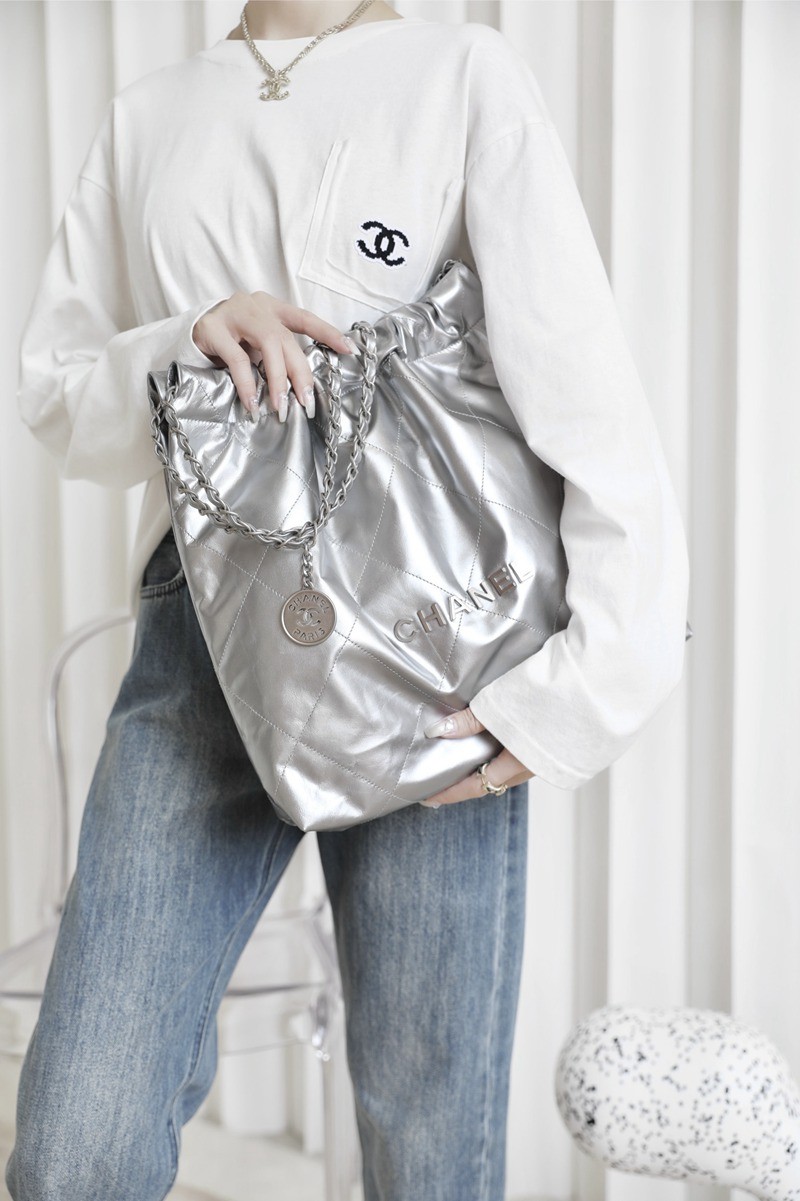 22Bag 金屬銀色 中號_22