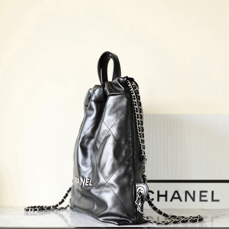 22Bag雙肩背包 小牛皮 黑色小號_5