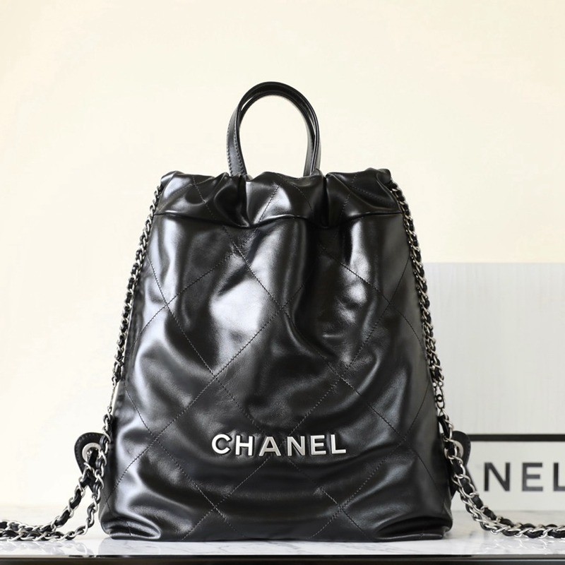 22Bag雙肩背包 小牛皮 黑色小號_3