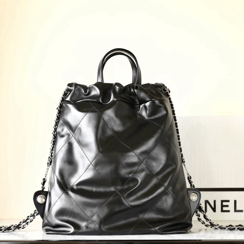 22Bag雙肩背包 小牛皮 黑色小號_6