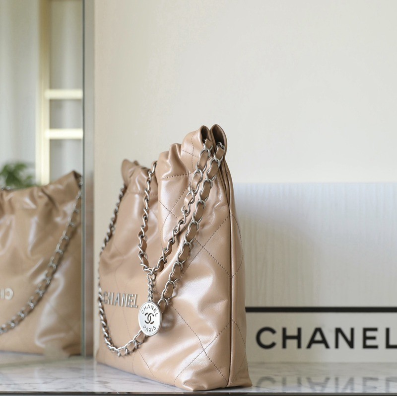 22Bag 奶茶色/銀扣 小牛皮 小號_5