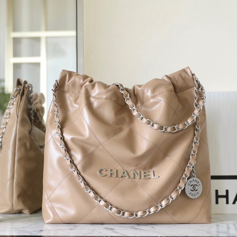 22Bag 奶茶色/銀扣 小牛皮 小號_3