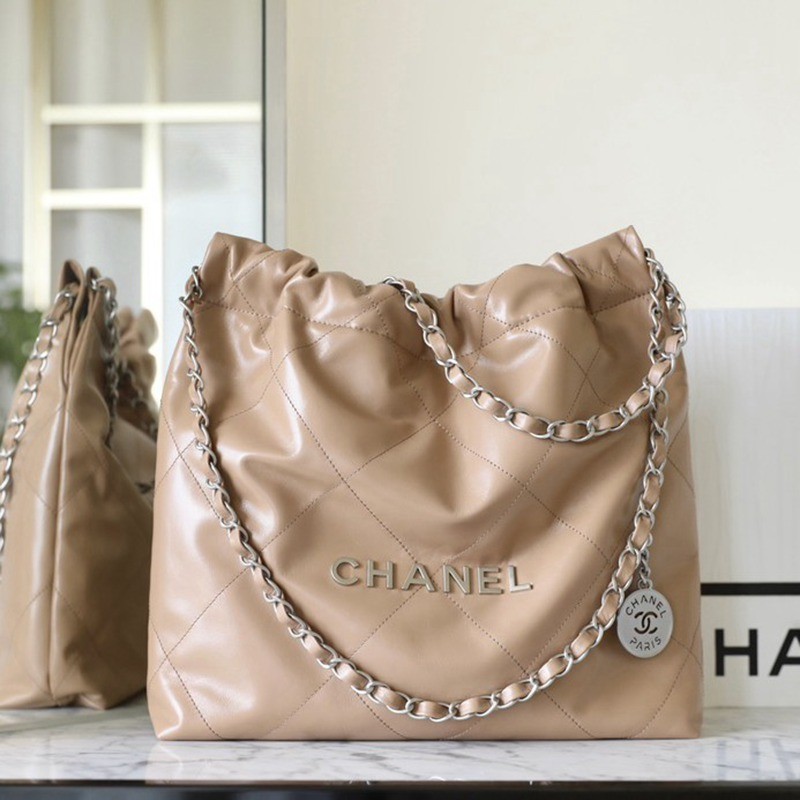 22Bag 奶茶色/銀扣 小牛皮 小號_1