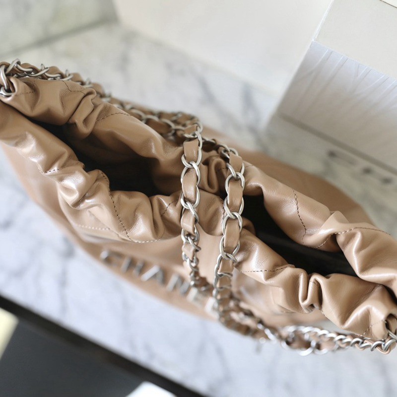 22Bag 奶茶色/銀扣 小牛皮 小號_7