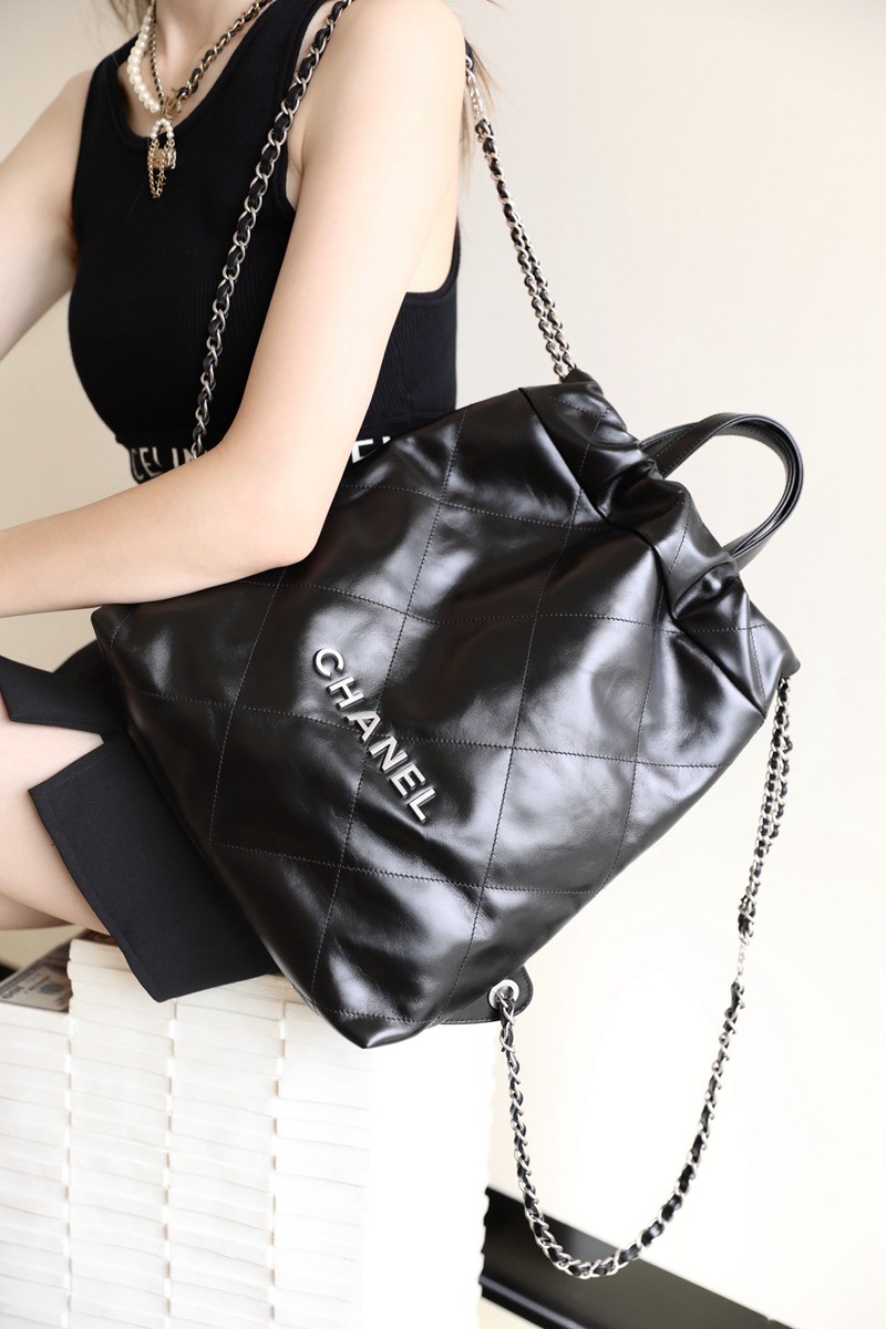 22Bag雙肩背包 小牛皮 黑色小號_12