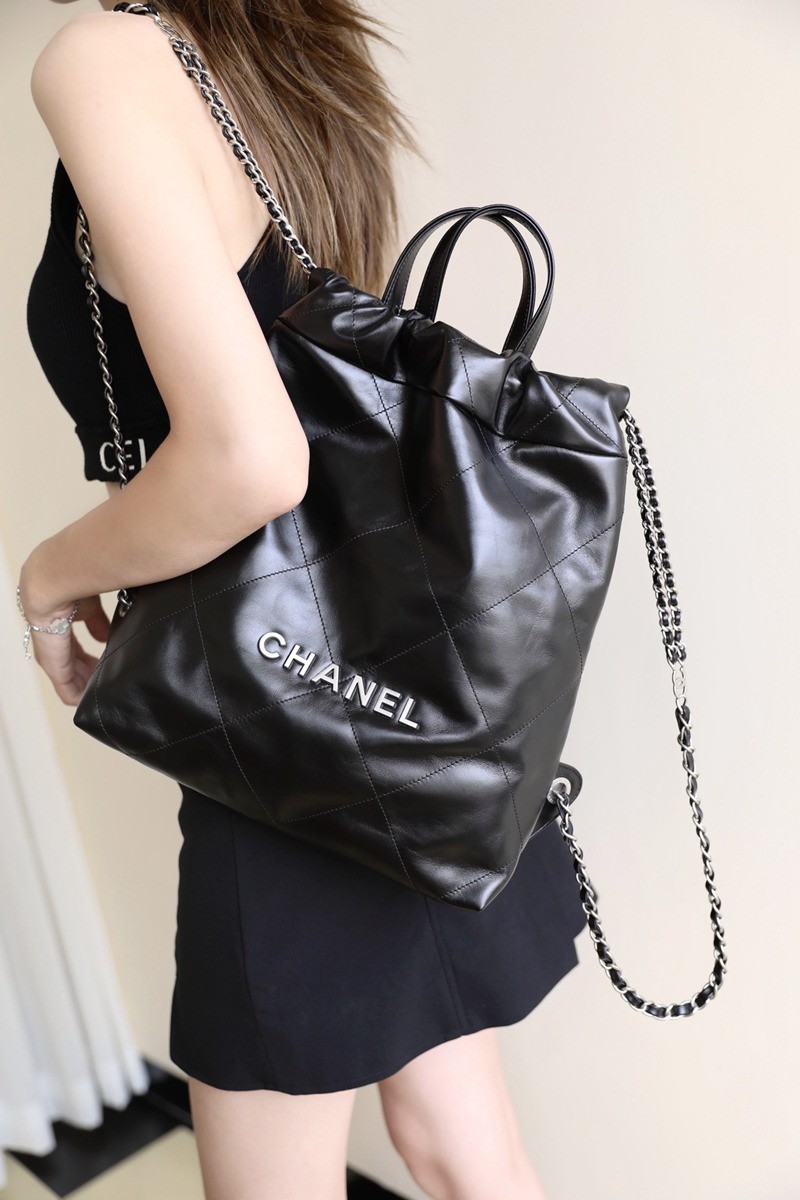 22Bag雙肩背包 小牛皮 黑色小號_18