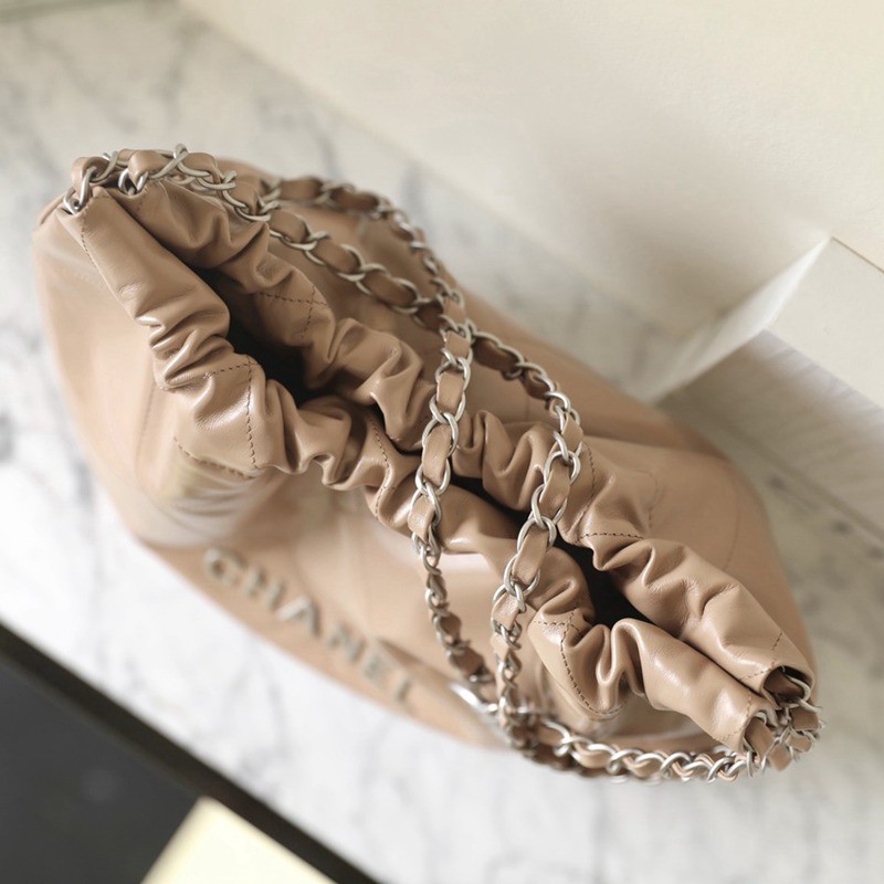 22Bag 奶茶色 銀扣 小牛皮 中號_6