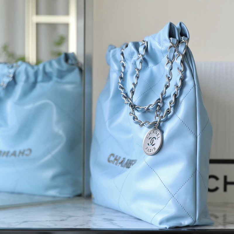 22Bag 奶藍色/銀扣小牛皮 小號_3