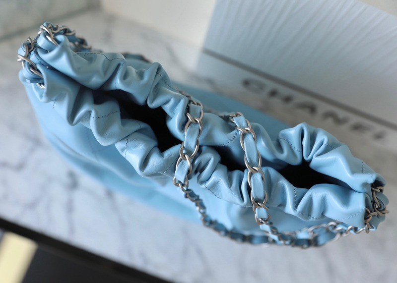 22Bag 奶藍色/銀扣小牛皮 小號_5