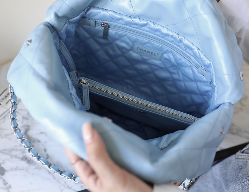 22Bag 奶藍色/銀扣小牛皮 小號_7