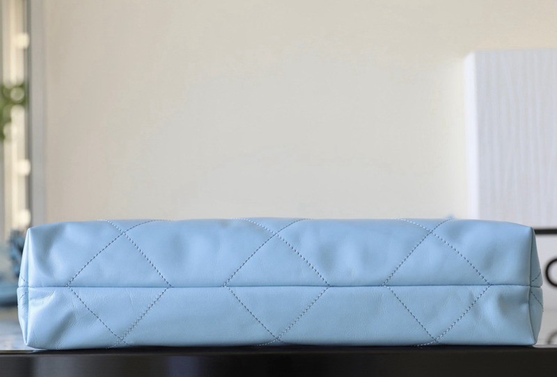 22Bag 奶藍色 銀扣 小牛皮 中號_5