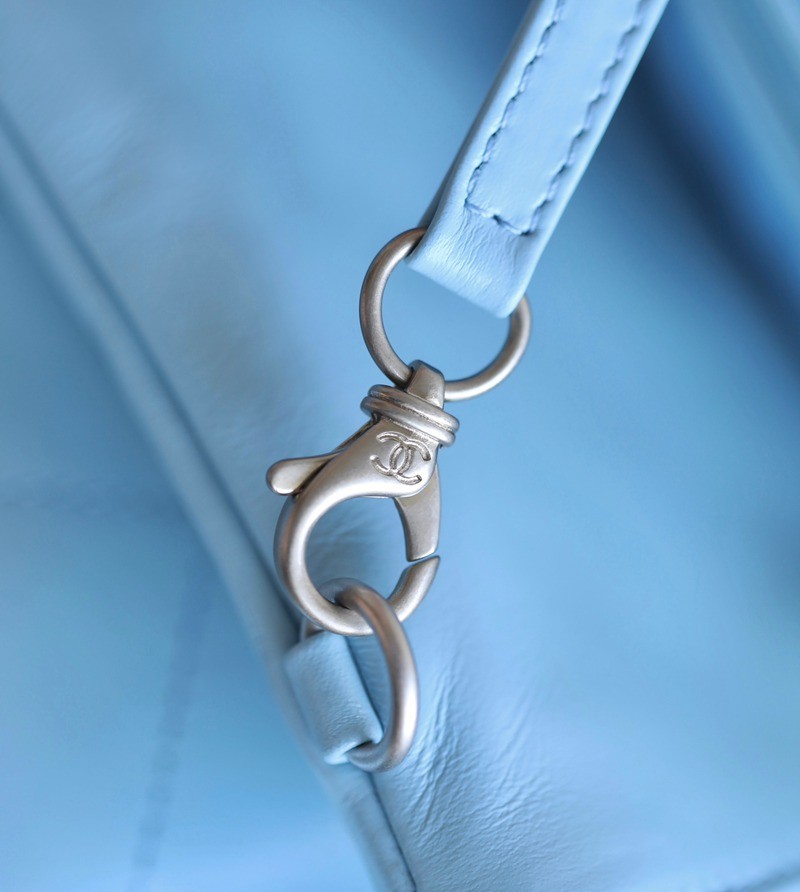 22Bag 奶藍色 銀扣 小牛皮 中號_7