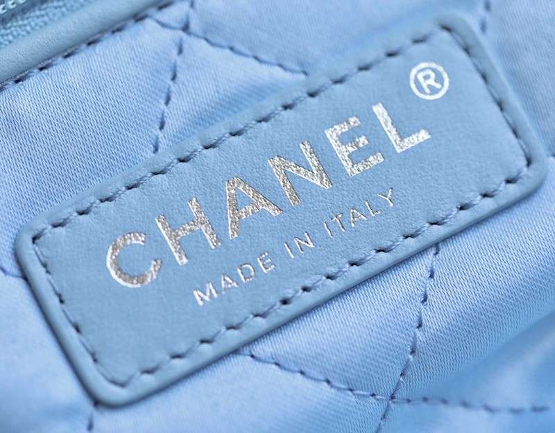 22Bag 奶藍色 銀扣 小牛皮 中號_8