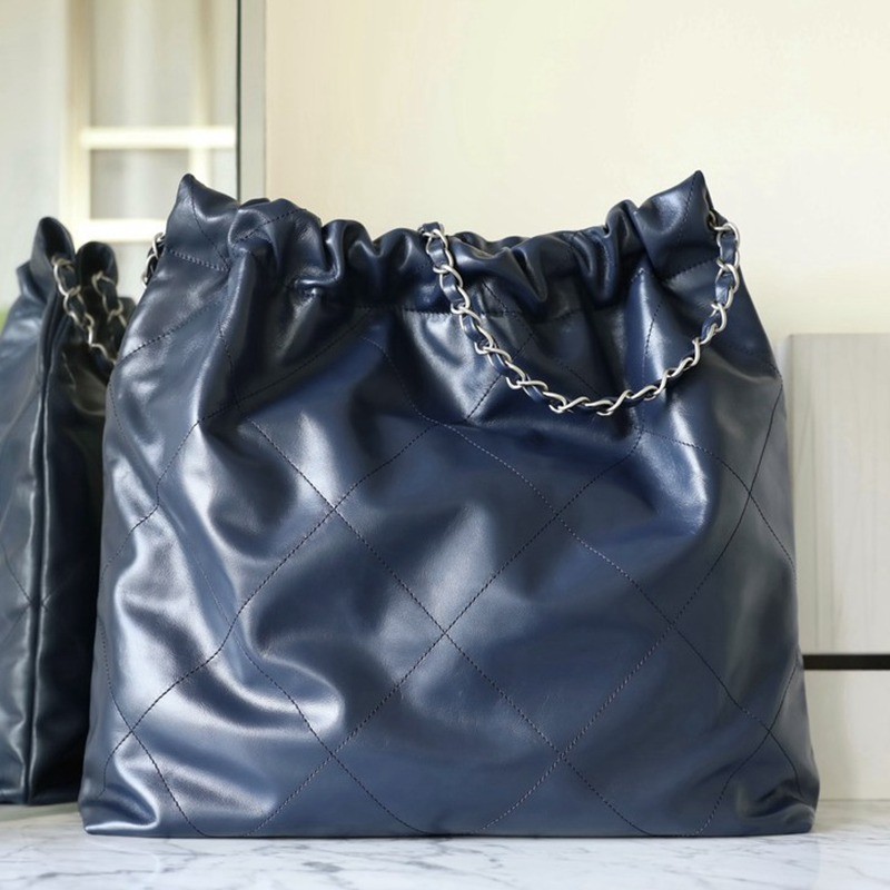 22Bag 海軍藍 銀扣小牛皮 中號_4