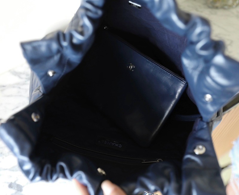 22Bag 海軍藍 銀扣小牛皮 中號_7