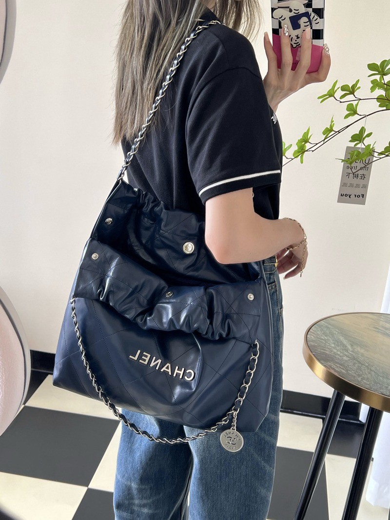 22Bag 海軍藍 銀扣小牛皮 中號_15