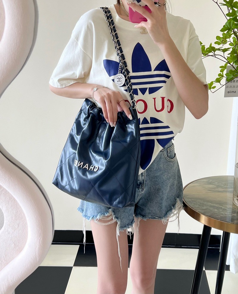 22Bag 海軍藍/銀扣 小牛皮 小號_8