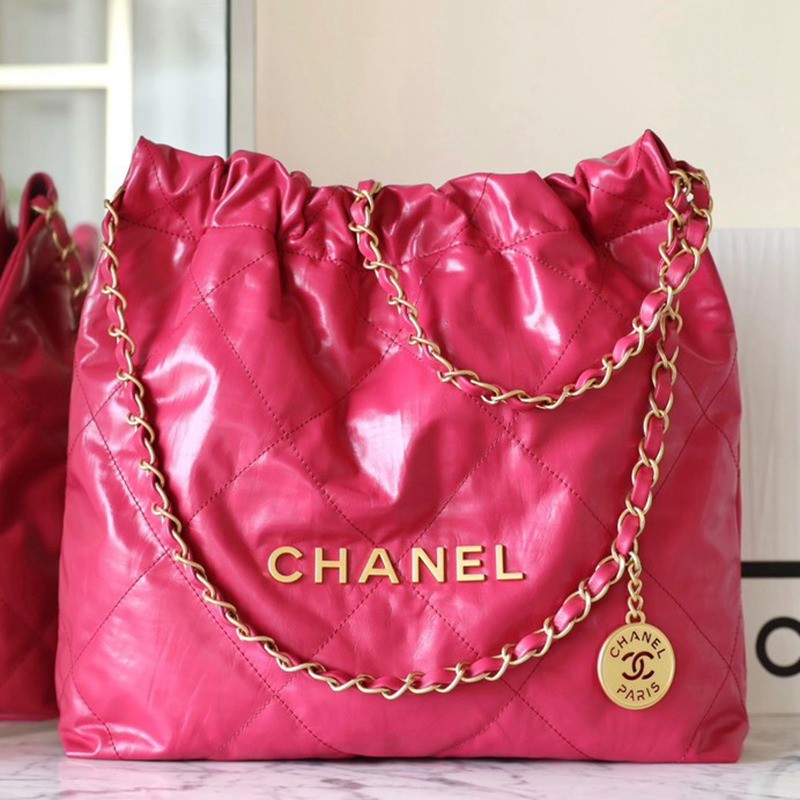 22Bag褶皺小牛皮 新桃紅 小號_3