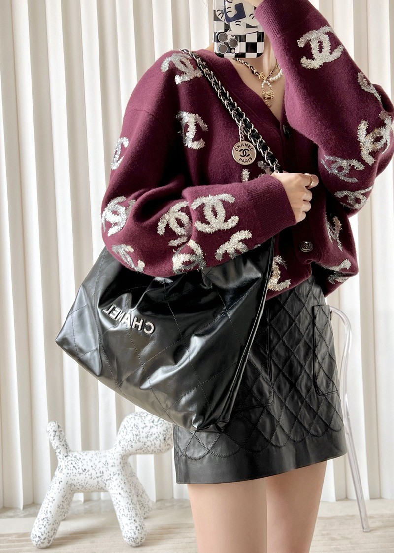 22Bag 黑色 砂銀扣 中號_13