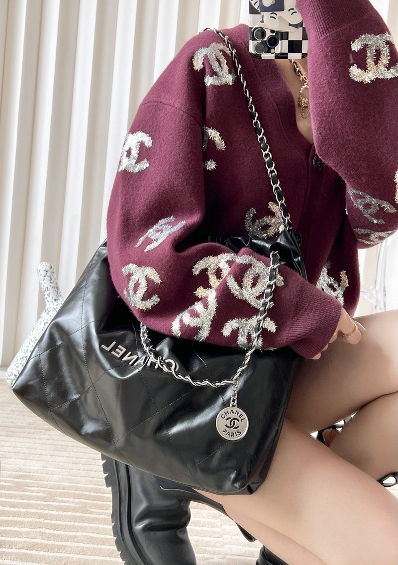 22Bag 黑色 砂銀扣 中號_15