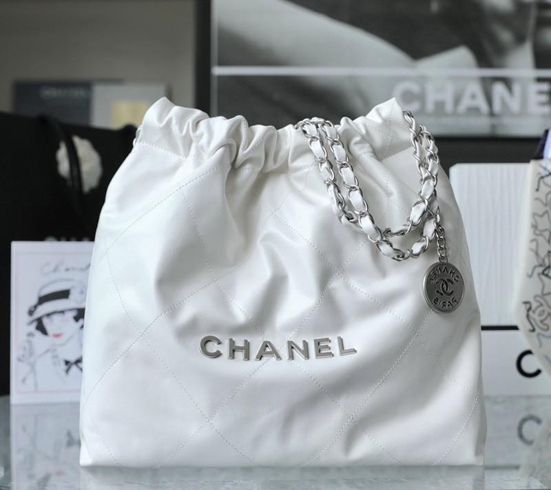 22Bag 白色/砂銀扣小號_1