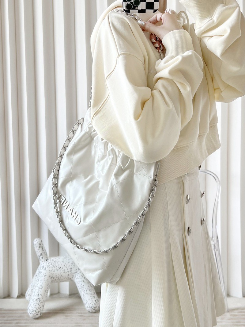 22Bag 白色/砂銀扣小號_14