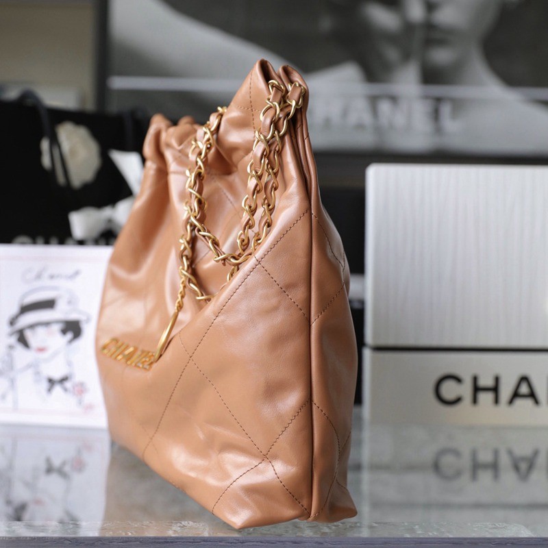 22Bag 小號 焦糖色/金字_5