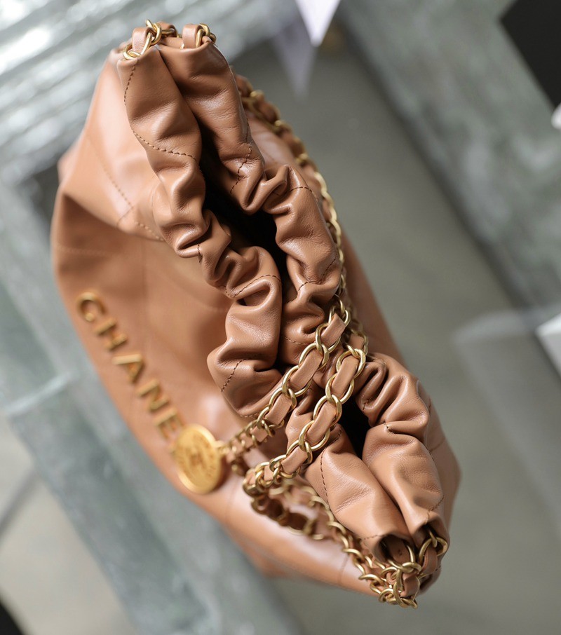 22Bag 小號 焦糖色/金字_4