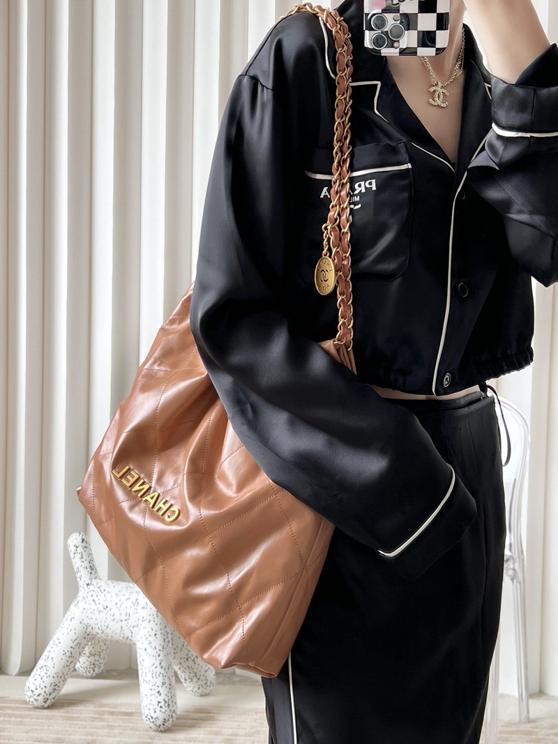 22Bag 焦糖色 金字 中號_11