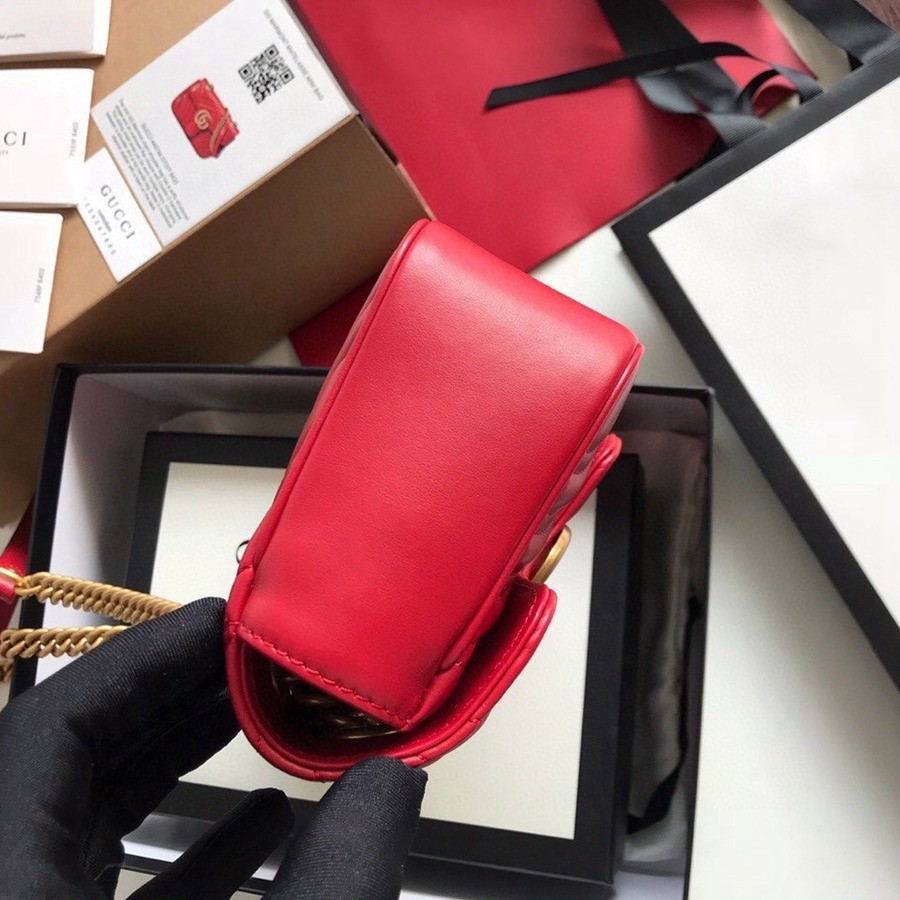 446744 Marmont馬蒙特 經典包 紅色小號_3