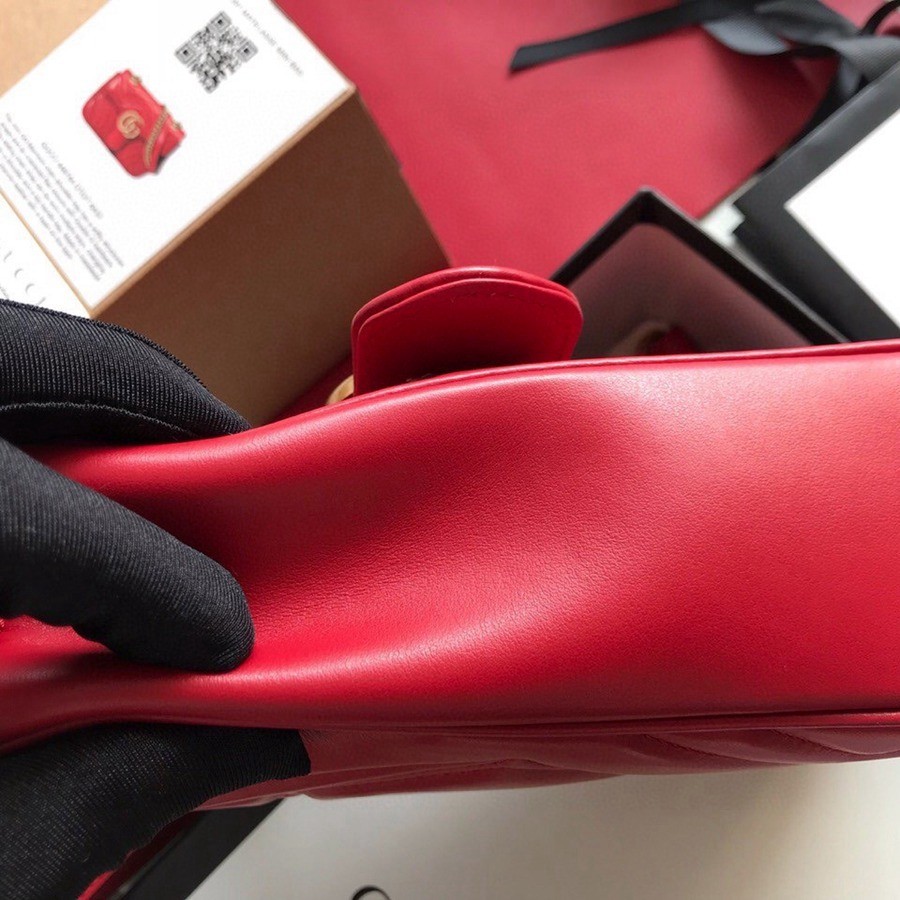 446744 Marmont馬蒙特 經典包 紅色小號_5