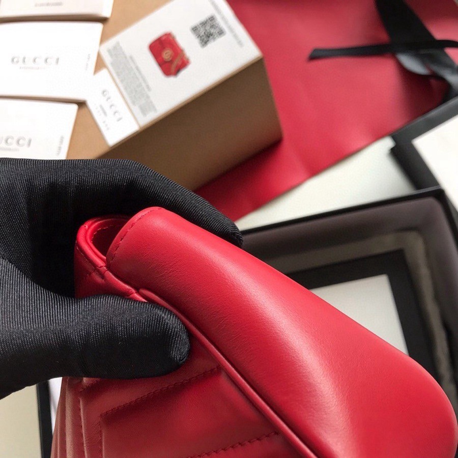 446744 Marmont馬蒙特 經典包 紅色小號_4