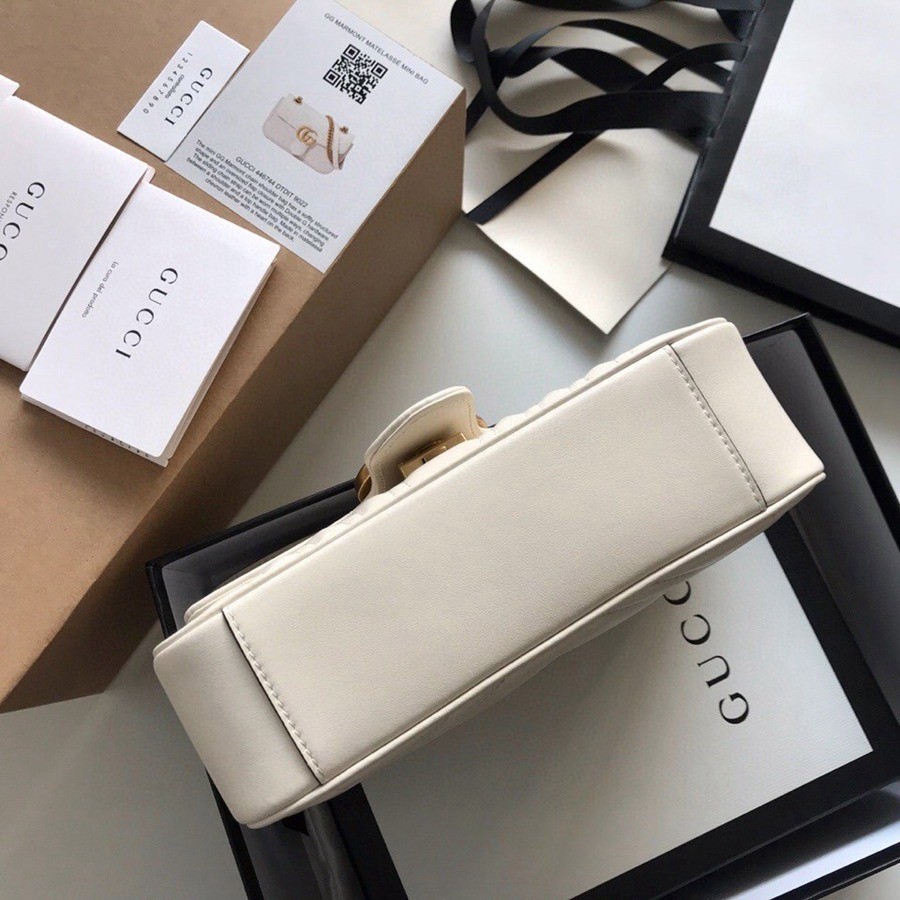 446744 Marmont馬蒙特 經典包 白色小號_4