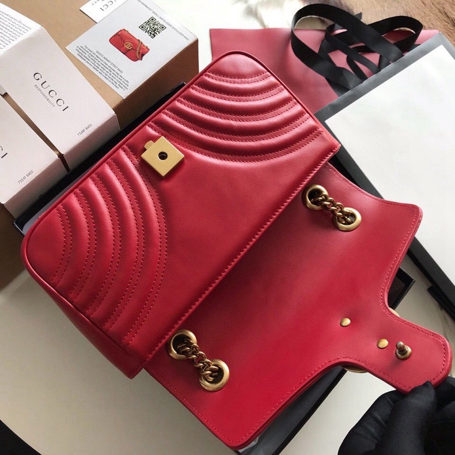 443497 Marmont馬蒙特 經典包紅色大號_7