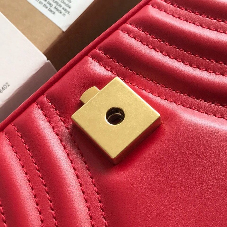 443497 Marmont馬蒙特 經典包紅色大號_8