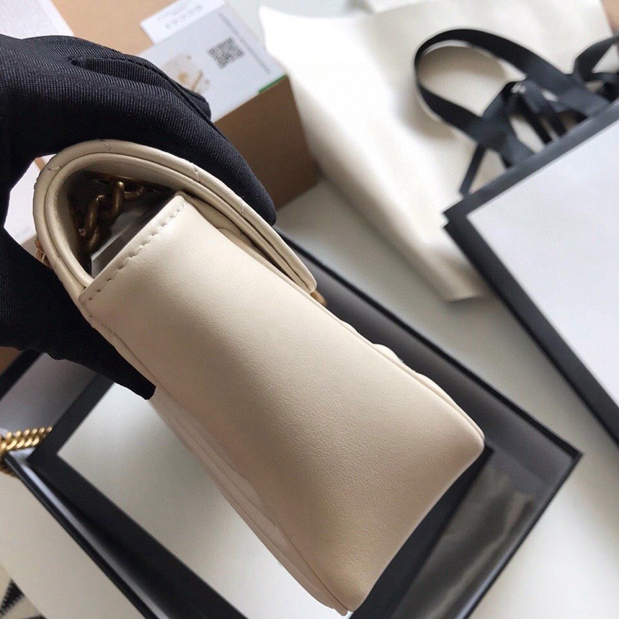 443497 Marmont馬蒙特 經典包白色大號_4