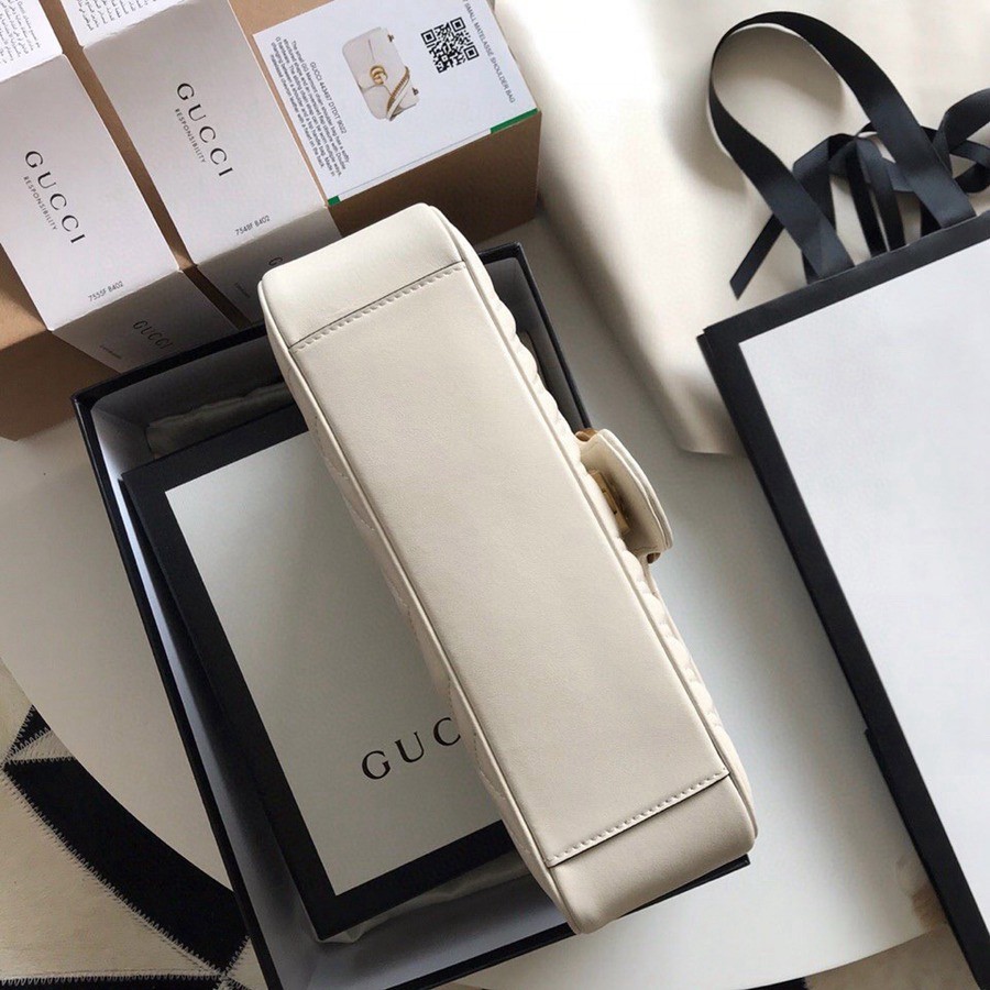 443497 Marmont馬蒙特 經典包白色大號_5