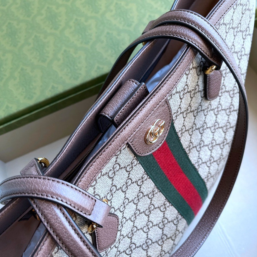 631685 ophidia tote 條紋織帶 中號 購物包_6